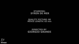 9 на 1 двойно анално гангбанг със Syren De Mer, груби зейвания и спрей