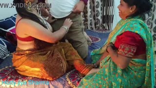 Real desi group action with servant and mistress in the village