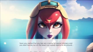 ¡Mujer de Santa Es Salvaje Infiel en Playa de Juego Hentai! Acción de Link con Chica Zoran Loca