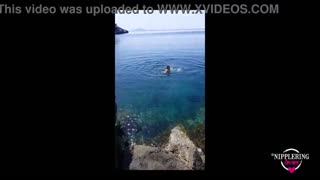 NippleRingLover's Extreme Pierced Nipples and Pussy Naked at Public Beach