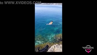 NippleRingLover's Extreme Pierced Nipples and Pussy Naked at Public Beach