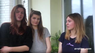 Ersties Brunette Threesome Delivers Direct Lesbian Pussy Eating And Facesitting