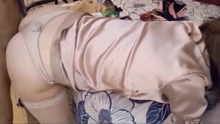 bold satin dress tanga white slut doggystyle pov deepthroat rimming big ass