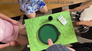 Amateur girls tease with CFNM handjobs edging balls and precum challenge