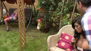 Fast Fuck in the Garden with Big Tits Blonde