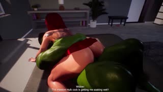 hulk smashes black widow in 3d hentai 4k