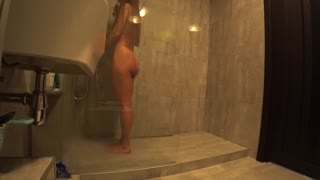 Neighbor Fucks Cheating Wife Anal in Bathroom While Husband Watches TV