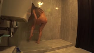 Neighbor Fucks Cheating Wife Anal in Bathroom While Husband Watches TV