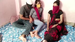 Fucked my neighbor and her friend together! 😈 desi threesome action 💦