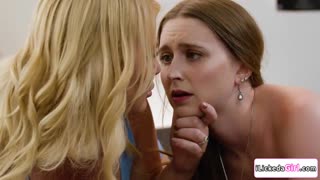 Big Tits Lesbian Milf Spanks and Licks Petite Girl's Pussy Hardcore!