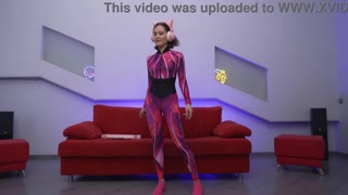 check out this skinny babe's first double pussy action with big cocks