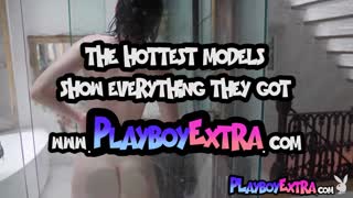 petite lauren bonner slowly strips her perfect natural body and gets wet