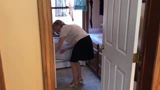 hey, you think this sexy milf can resist the neighbor boy in the laundry room?