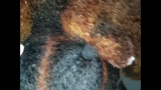 yo, this freaky big tits girl from next door gets told to relax while sucking this big dick sloppy and deep, man it's hot