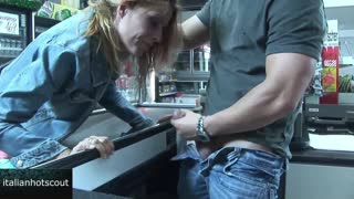 damn, this italian chick got slammed in the supermarket!