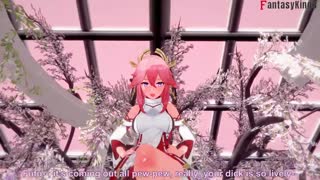 Yae Miko dziko ssie i pieprzy w Genshin Impact POV