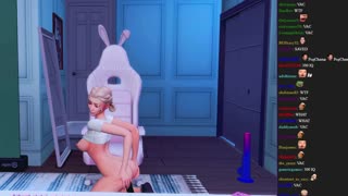 dumb streamer leaves stream on during wild toy anal hentai sims fuck