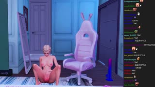 dumb streamer leaves stream on during wild toy anal hentai sims fuck