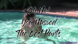 skinny dipping in the pool