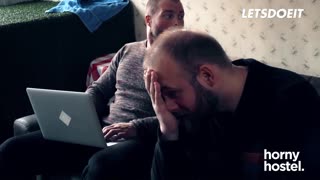 angel wicky moans loud getting double teamed deep in mmf threesome at horny hostel