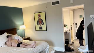 Public dick flash. I pull out my dick in front of a hotel maid and she agreed to help me cum