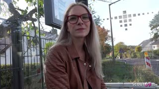 Intense German Scout Pounds Fit Blonde Glasses Girl Vivi Vallentine in Raw Casting Fuck