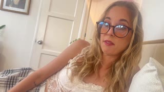 millie morgan nerdy girl with glasses examines scott stark's cock pov creampie ride