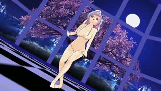 Yuyuko Saigyouji Touhou MMD r18 montre ses gros seins en action explicite