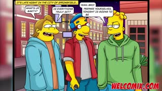 Incroyable : trois mecs baisent des policières plantureuses en costumes Simptoons !