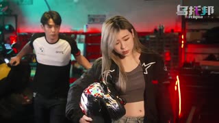 biker girl takes deep creampie in wet pink pussy after riding big cock