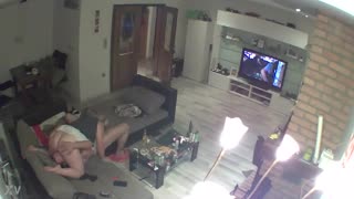 Chubby German amateur facesits in hidden IP cam 69 session