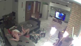 Chubby German amateur facesits in hidden IP cam 69 session