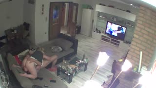 Chubby German amateur facesits in hidden IP cam 69 session