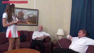 nurse sadie cosplay milf upskirt creampie in public bathroom