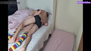 we shared a room with my husband's friend so he could fuck me cuckold style