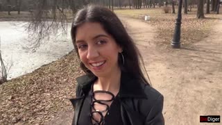 Girl Takes Facial Cumshot Before Public Park Cumwalk Covered in Huge Load Shocking Strangers