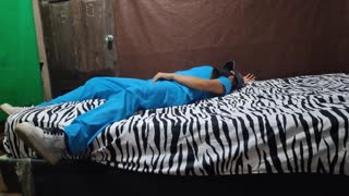 sexy latina milf fingers her perfect pussy hard in bed waiting for nurse shift homemade amateur clip