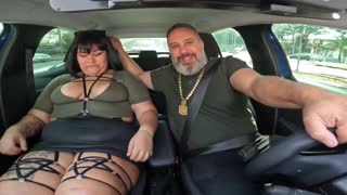 BBW Charlotte Spykhy Rides Cock on Car Pole Bareback
