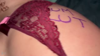 Submissive Amateur Slut Licks Anal Beads Clean from Her Ass