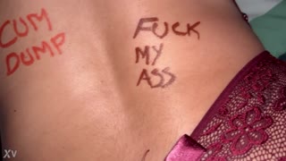 Submissive Amateur Slut Licks Anal Beads Clean from Her Ass