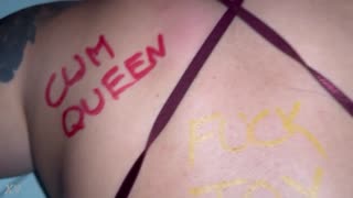 Submissive Amateur Slut Licks Anal Beads Clean from Her Ass