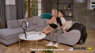 Shame4k Live Stream: Mature Blonde in Pantyhose Gets Watched and Shamed