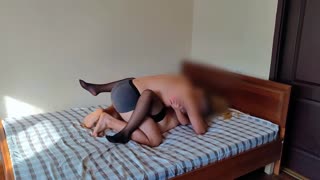 sporty guy pounds my huge natural tits and pussy hard for total luxury orgasm