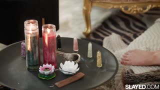 slayed violet, scarlett, and gal dive into a steamy, passionate threesome