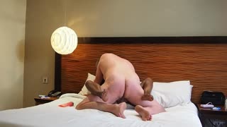 Sexy ebony MILF BlackSwan takes rough pounding in hotel room