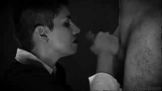 halloween cfnm handjob ends in cumshot art on lips