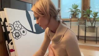 Blonde Pornstar Teases with Tight Wet Pussy and Solo Anal Play in Studio