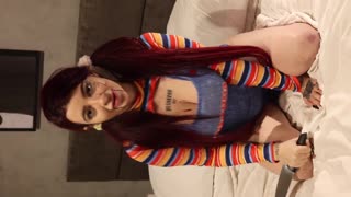 Halloween Doll Demands Rough Action on Homemade Bed