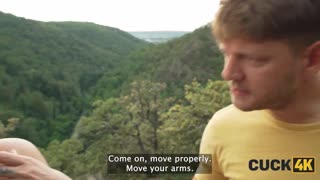 Husband Sets Up Wife's Forest Meet with Two Hung Strangers CUCK4K