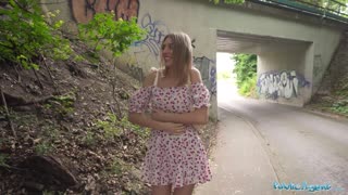 Public Agent Babe's Cutest Ass in Outdoor Public Encounter